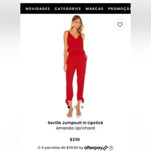 Amanda uprichard red jumpsuit